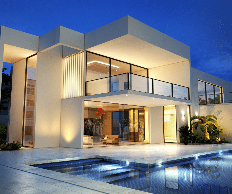 Large house with a pool