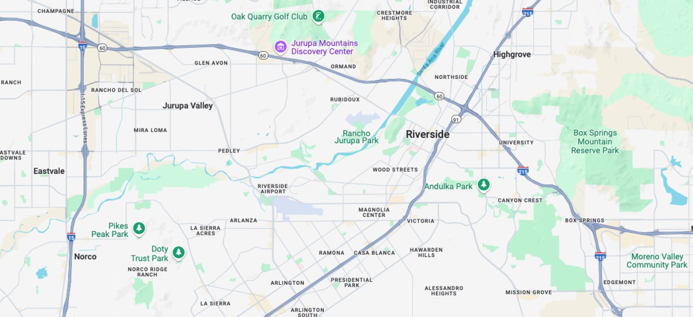Local Map Of Riverside California